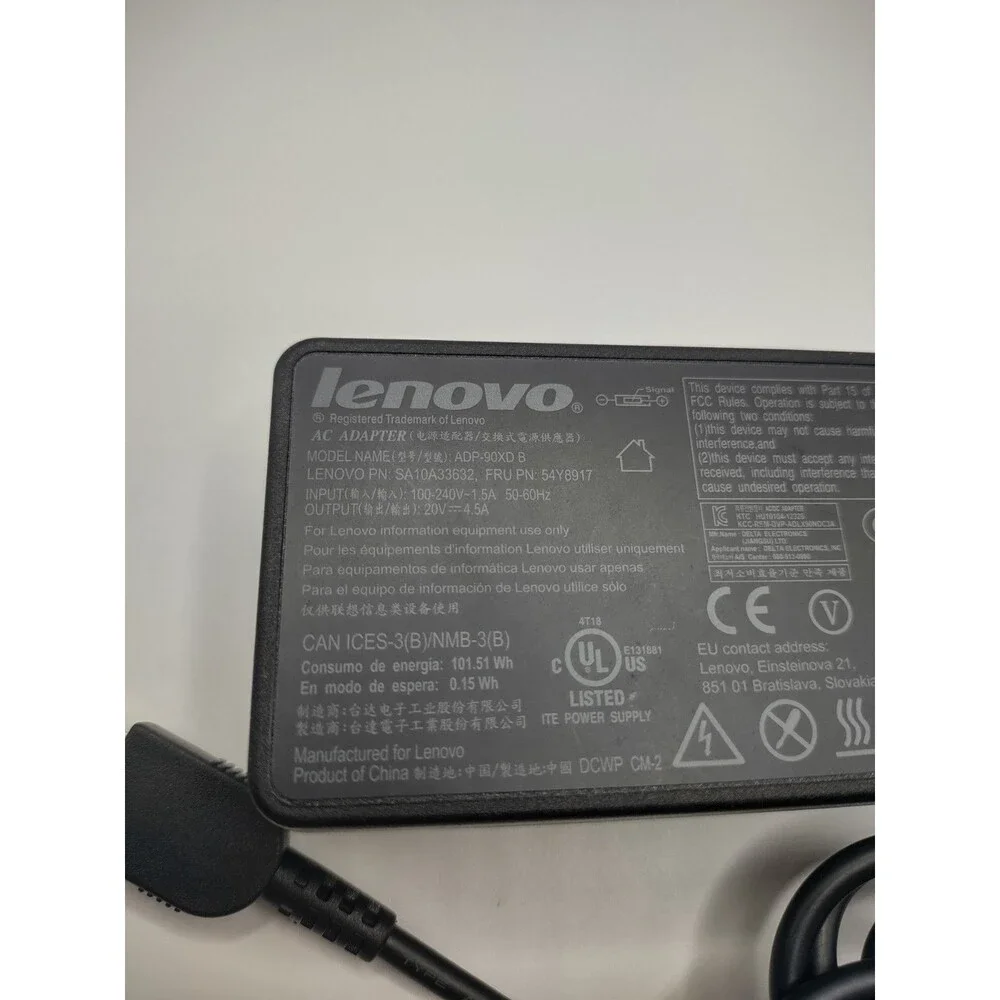 LENOVO ADP-90XD B 20V 4.5A 90W Genuine Original AC Power Adapter Charger
